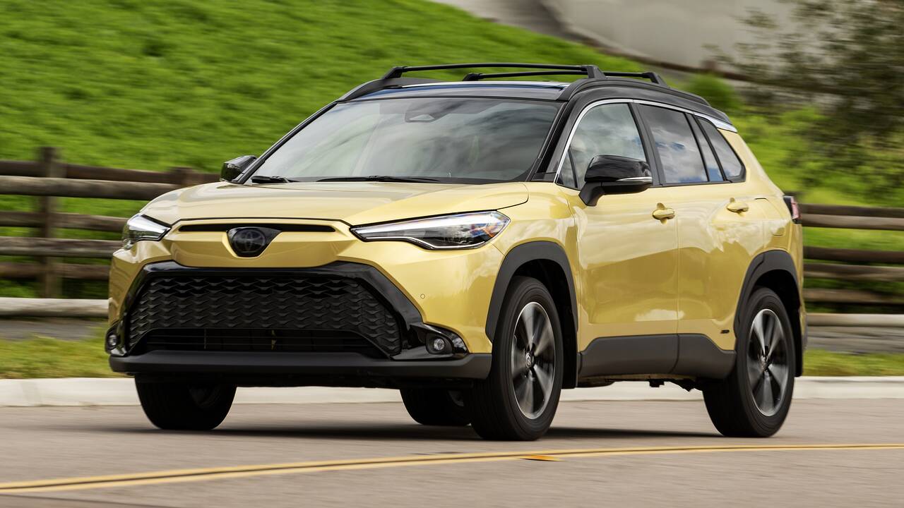2025 Toyota Corolla Cross Hybrid driving front view