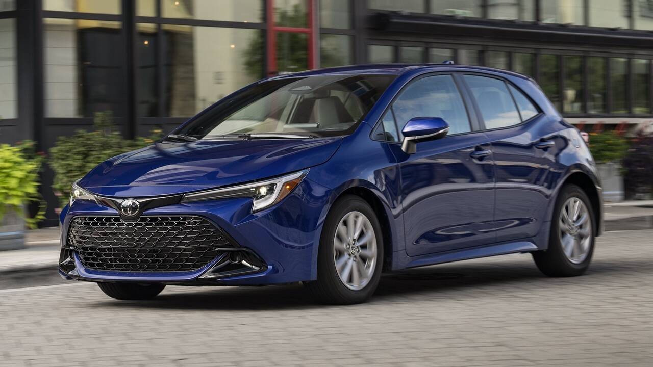 2024 Toyota Corolla Hatchback SE driving front view