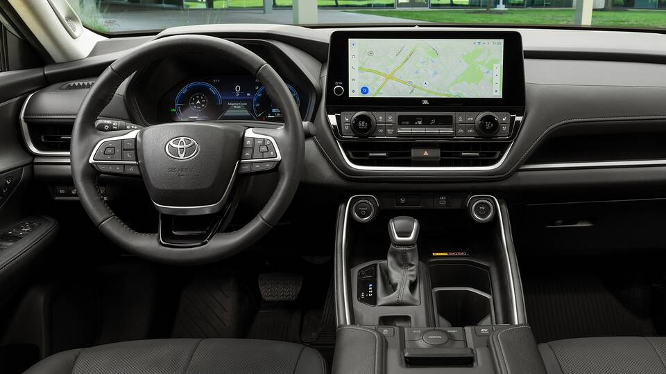 2025 Toyota Grand Highlander Hybrid Nightshade front interior - dashboard