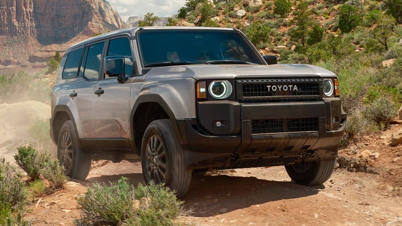 2024 Toyota Land Cruiser 1958 driving front view