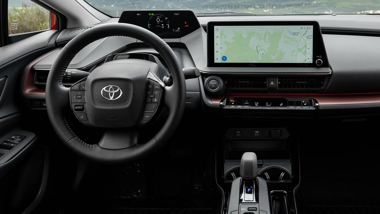 2025 Toyota Prius PHEV front interior dashboard
