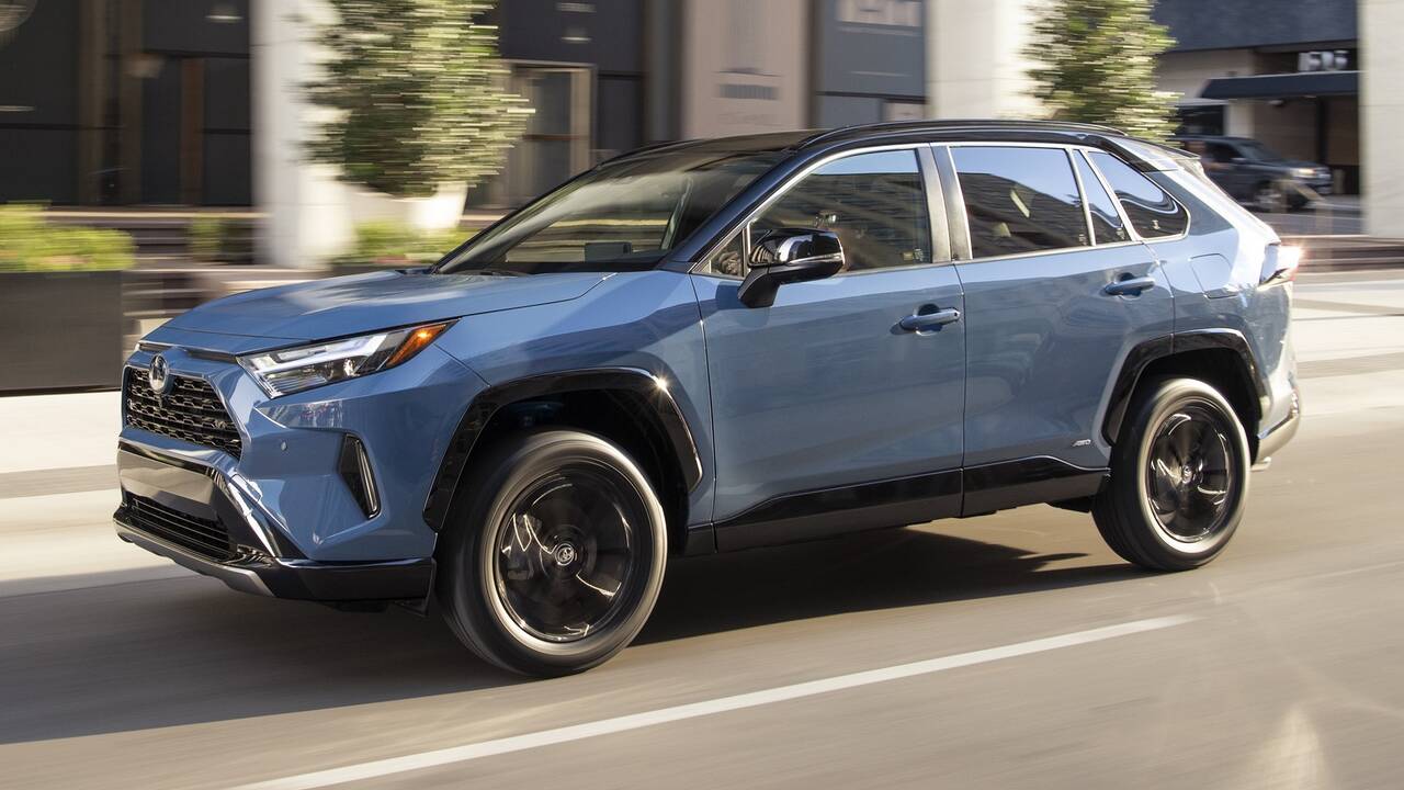 2024 Toyota RAV4 Hybrid driving front side view