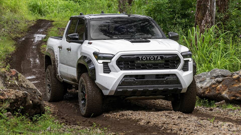 2024 Toyota Tacoma TRD Pro driving front view