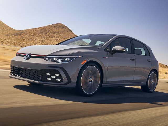 2024 Volkswagen Golf GTI driving front side view