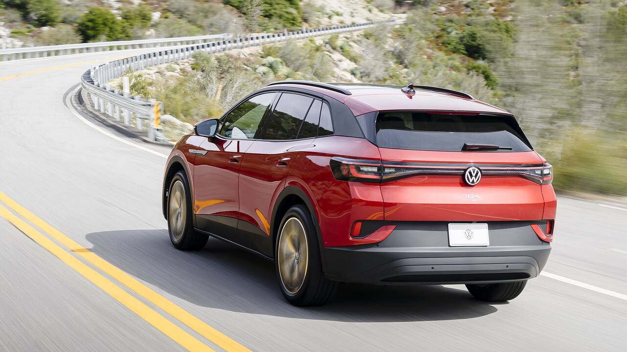 2024 Volkswagen ID.4 driving rear view