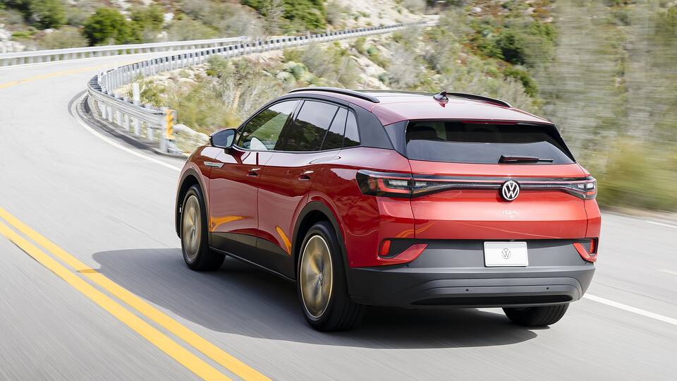 2025 Volkswagen ID.4 driving rear view